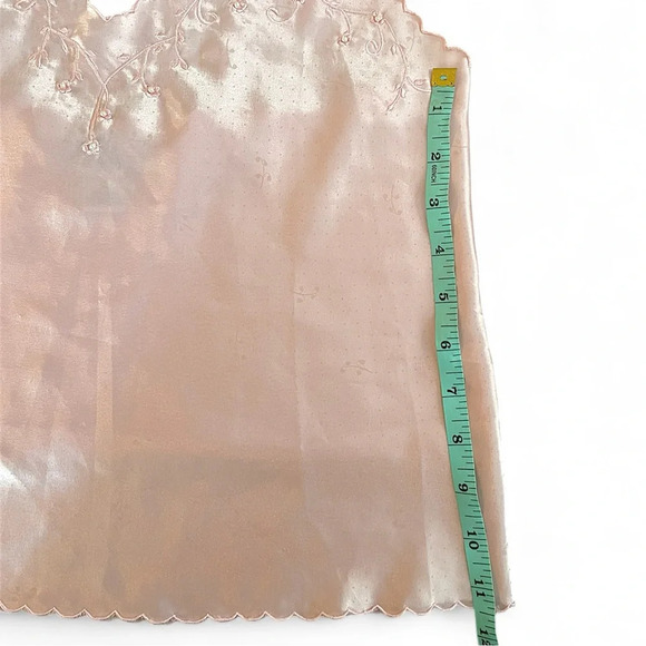 VINTAGE Pink Dainty Flower Embroidered Beaded Camisole Y2K Fairycore M - Picture 5 of 6